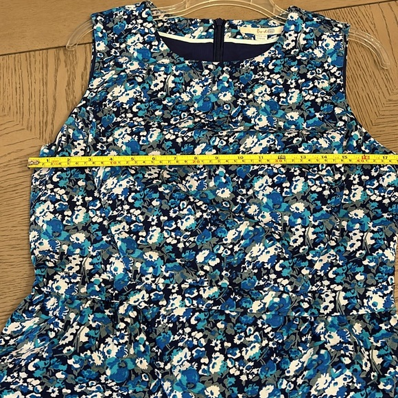 Boden Blue Floral Sheath Dress - 10L - Picture 4 of 5